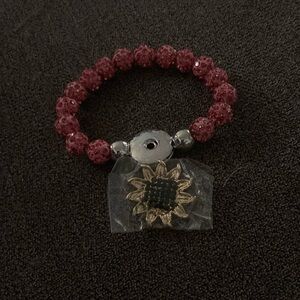 Sunflower Charm Beaded Bracelet